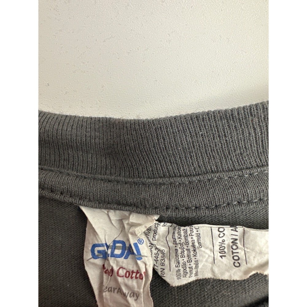 Gildan All Seeing Eye Graphic Print T-Shirt Men's Large Gray Cotton Casual - Picture 4 of 7